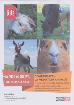 Affiche conférence médiation animale